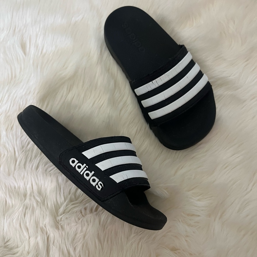 Adidas Classic Black and White Slides